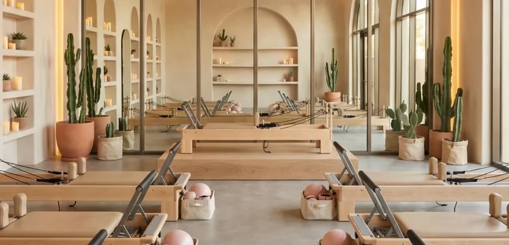 Masīvkoka eko ādas pilates inventārs studijām